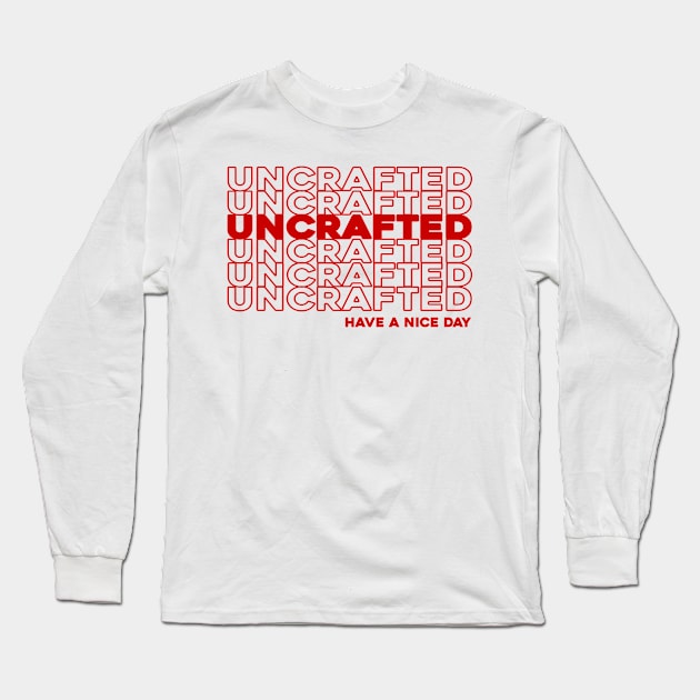 Uncrafted Takeout Red Long Sleeve T-Shirt by AlexUncrafted